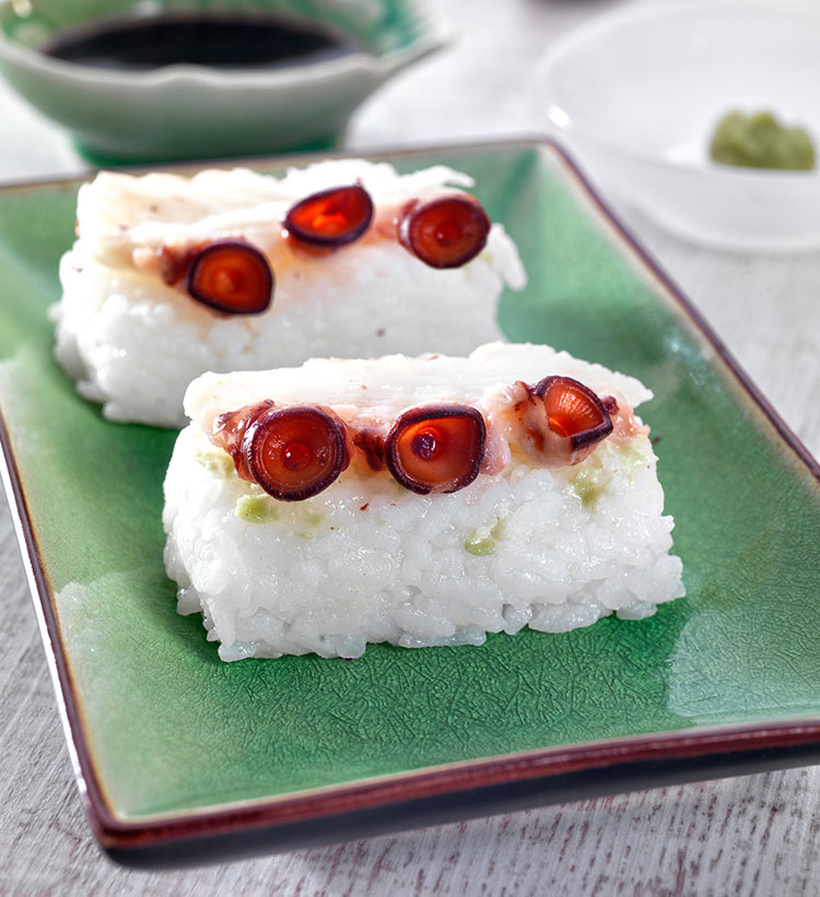 Nigiri Sushi de pulpo cocido